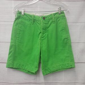 Abercrombie & Fitch Shorts Size 28 Bright Green Chino Pockets Y2K Preppy Men's